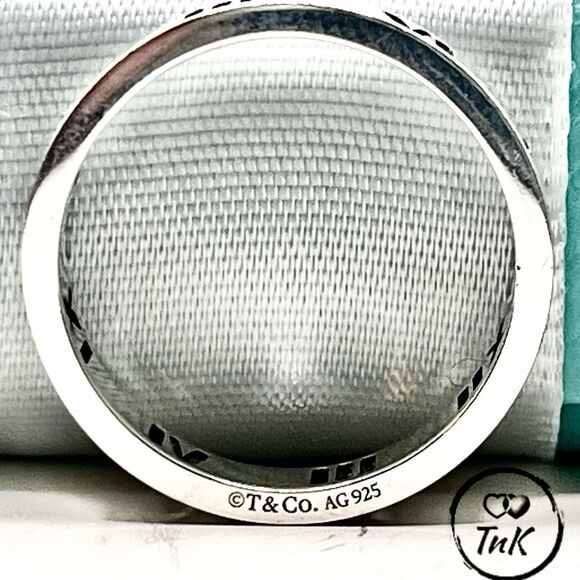 TIFFANY & Co. Open Atlas Narrow Ring - 529 Silver - sz 6 - Picture 4 of 14